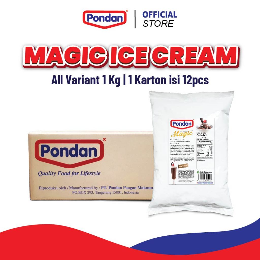 

Pondan Ice Cream 1 Kg (1 Karton)