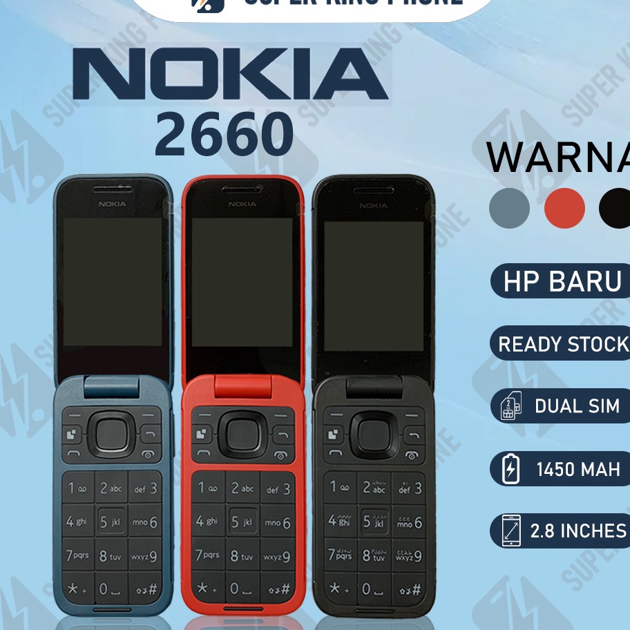 READY STOK NOKIA 266 FLIP DUAL SIM 2G GARANSI HP JADUL NOKIA JADUL LIPAT