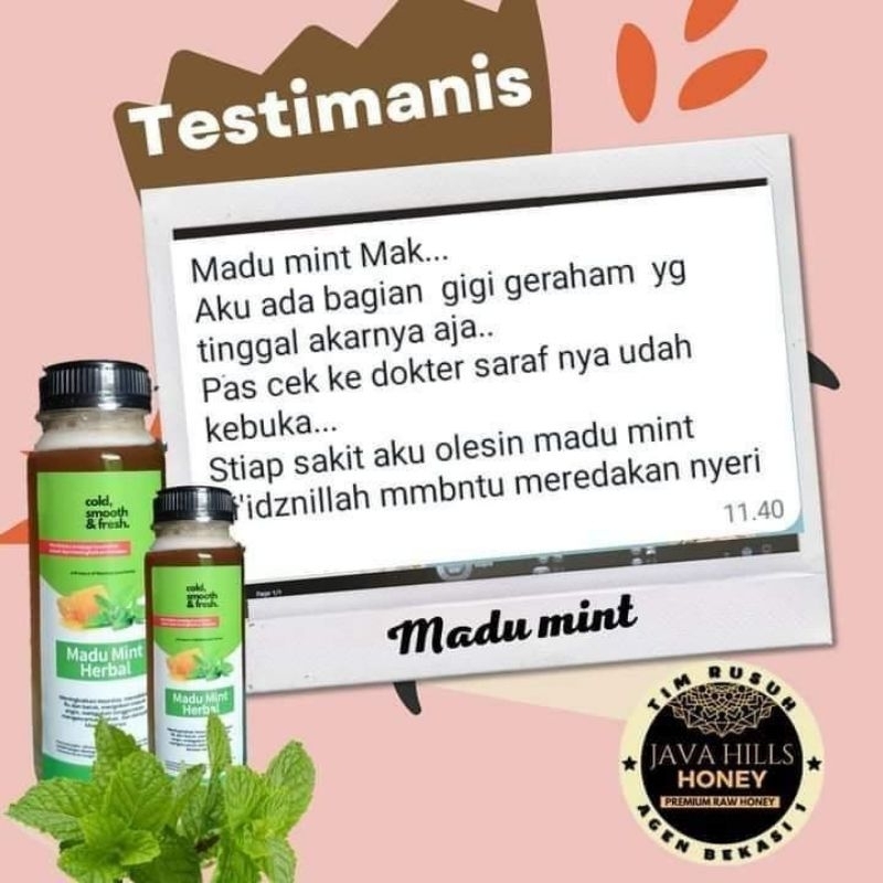 

MADU MINT- Garansi 100% madu murni dan teruji Lab