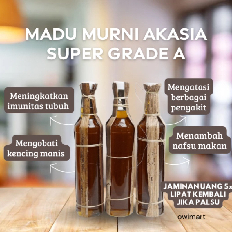 

MADU ASLI - MADU MURNI AKASIA SUPER GRADE A - MADU ASLI HUTAN RIAU - PURE RAW HONEY