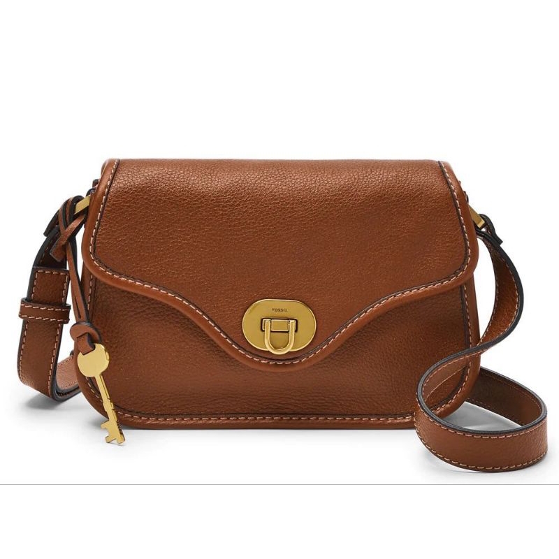 tasFossil Heritage Flap cb brown d
