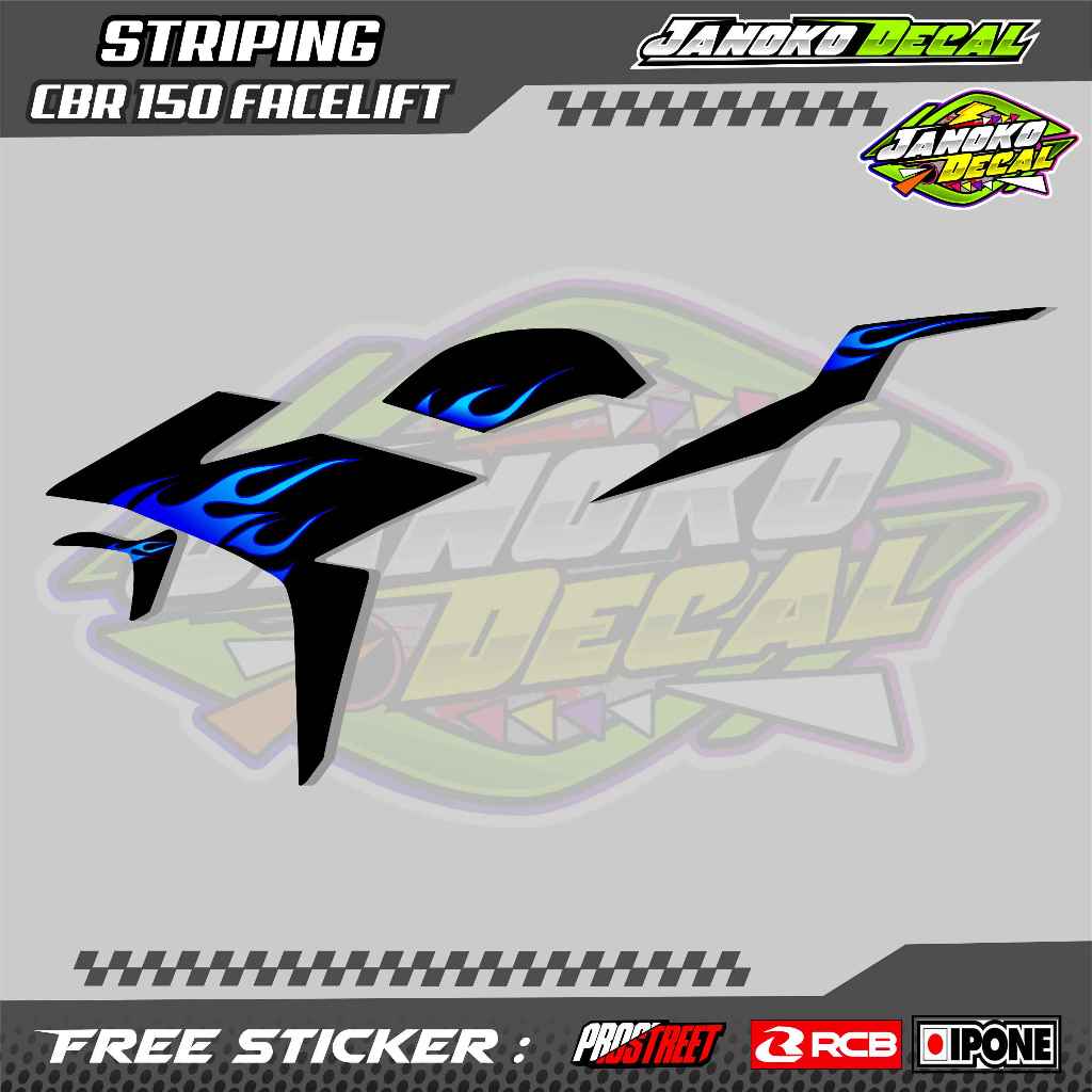 STRIPING VARIASI HONDA CBR 150 FACELIFT VARIASI API / STICKER LIST VARIASI MOTOR CBR 150 FACELIFT