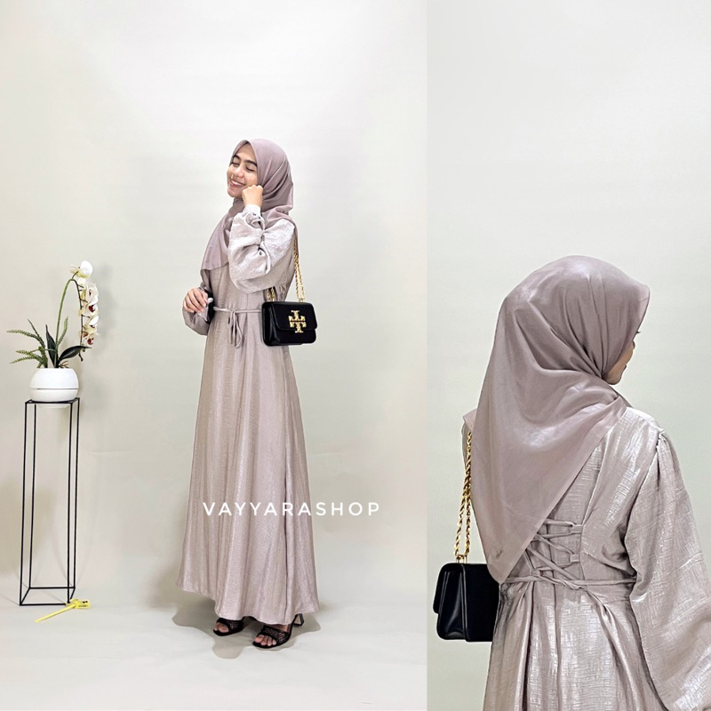 Vayyara - Safya Silk Dress Satin Crinkle Shimmer Premium