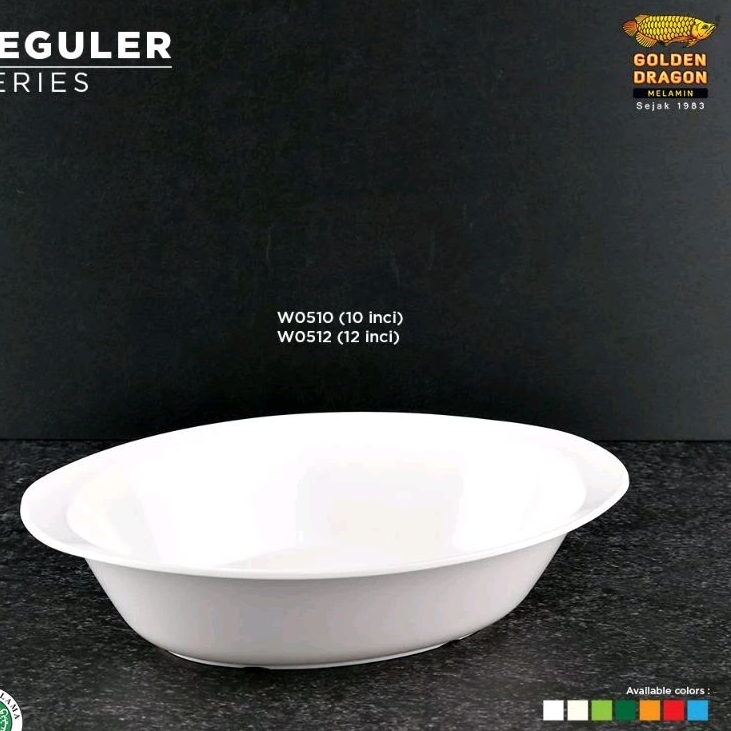 (12 pcs) 1lusin mangkok perahu melamin reguler series w0510 - w0512