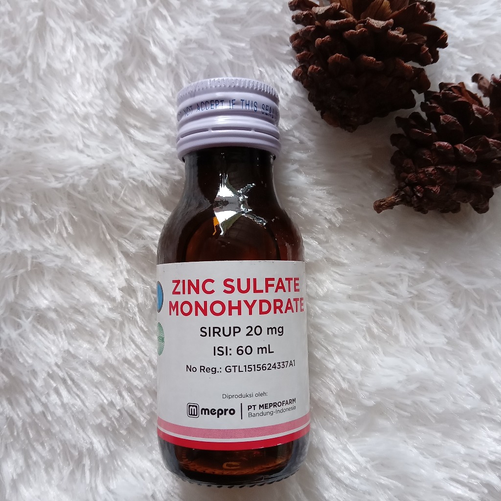 ZINC | ZINC SULFATE 60ML | ZINC SULFATE MONOHYDRATE | DIARE ANAK | DEHIDRASI | MENGATASI DEHIDRASI A