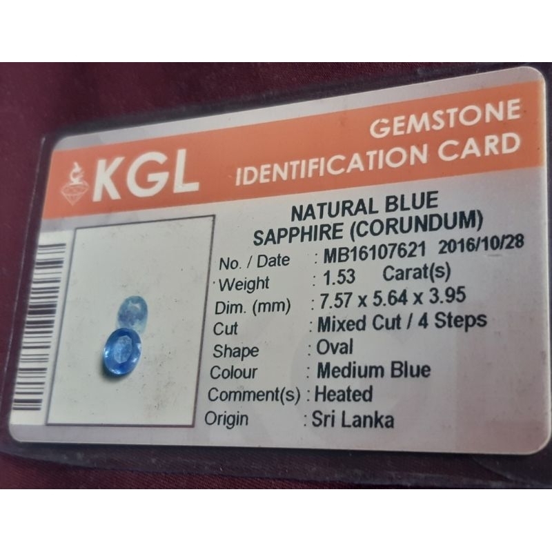 batu blue sapphire ceylon srilanka memo classic KGL 2016