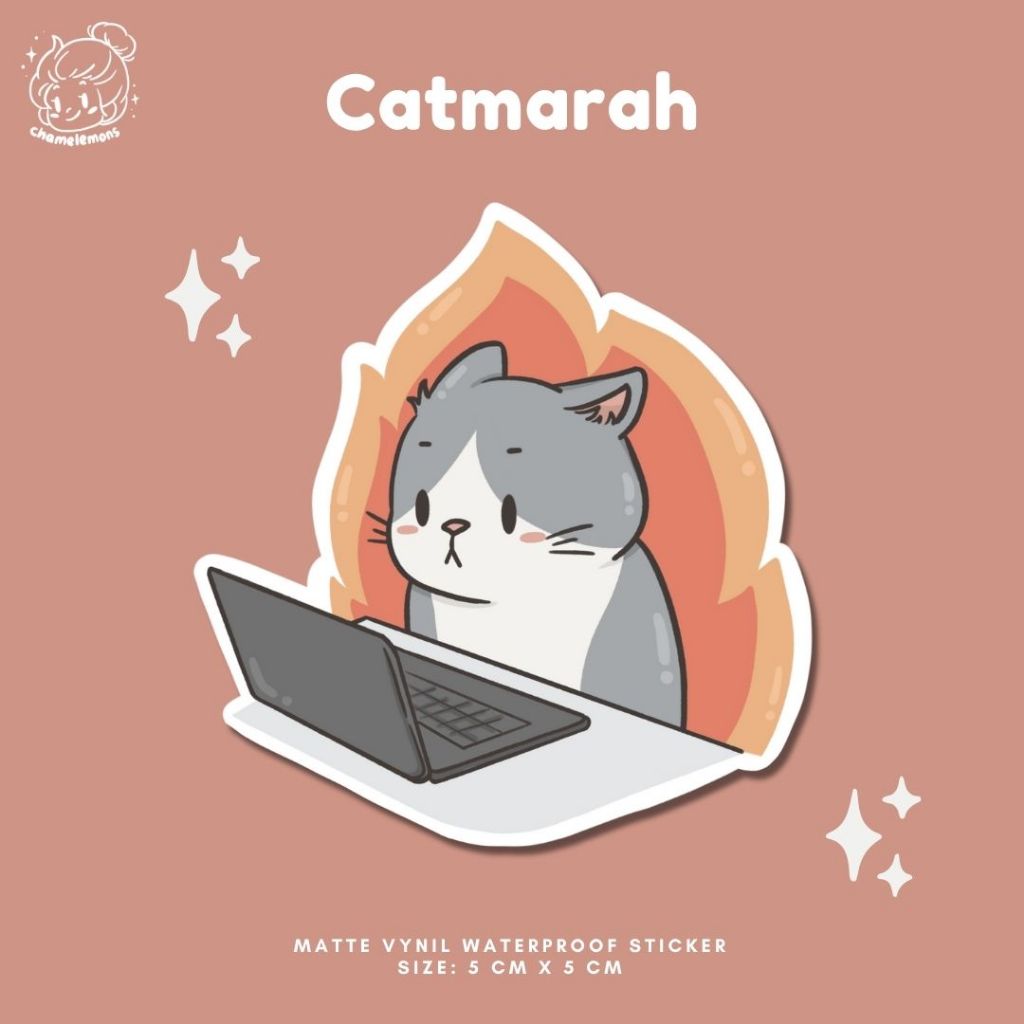 

Catmarah - Waterproof Vynil Matte Sticker | Uk. 5 x 5 cm