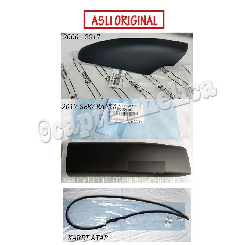 ORI Cover Tutup Kaper Baut Kaki Palang Dudukan Rak Barang Karet List Lis Atap Atas RUSH TERIOS ALL N