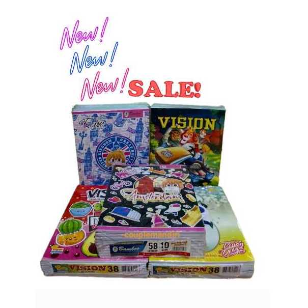 

NEW SALE!!! Buku Tulis Vision 38lembar, Ukuran Kecil, Isi 10 Buku