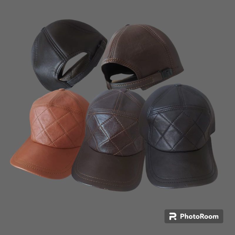 Topi kulit topi pria wanita topi snapback baseball sedia topi ukuran besar big size XXL XXXL