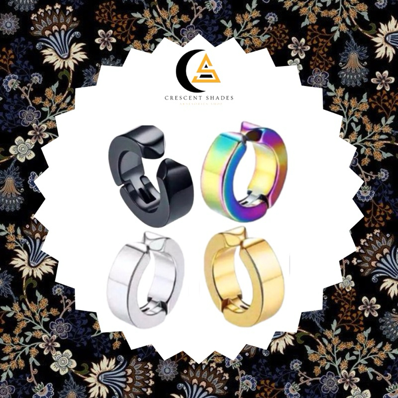 Anting Keren Jepit/Klip Pria dan Wanita Bahan Titanium (Non Tindik)