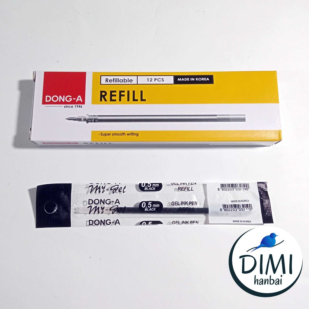 [DIMI] Refill Pena MyGel Hitam 1 Pack / Pen My Gel Refil Isi Ulang Pulpen Isi 12