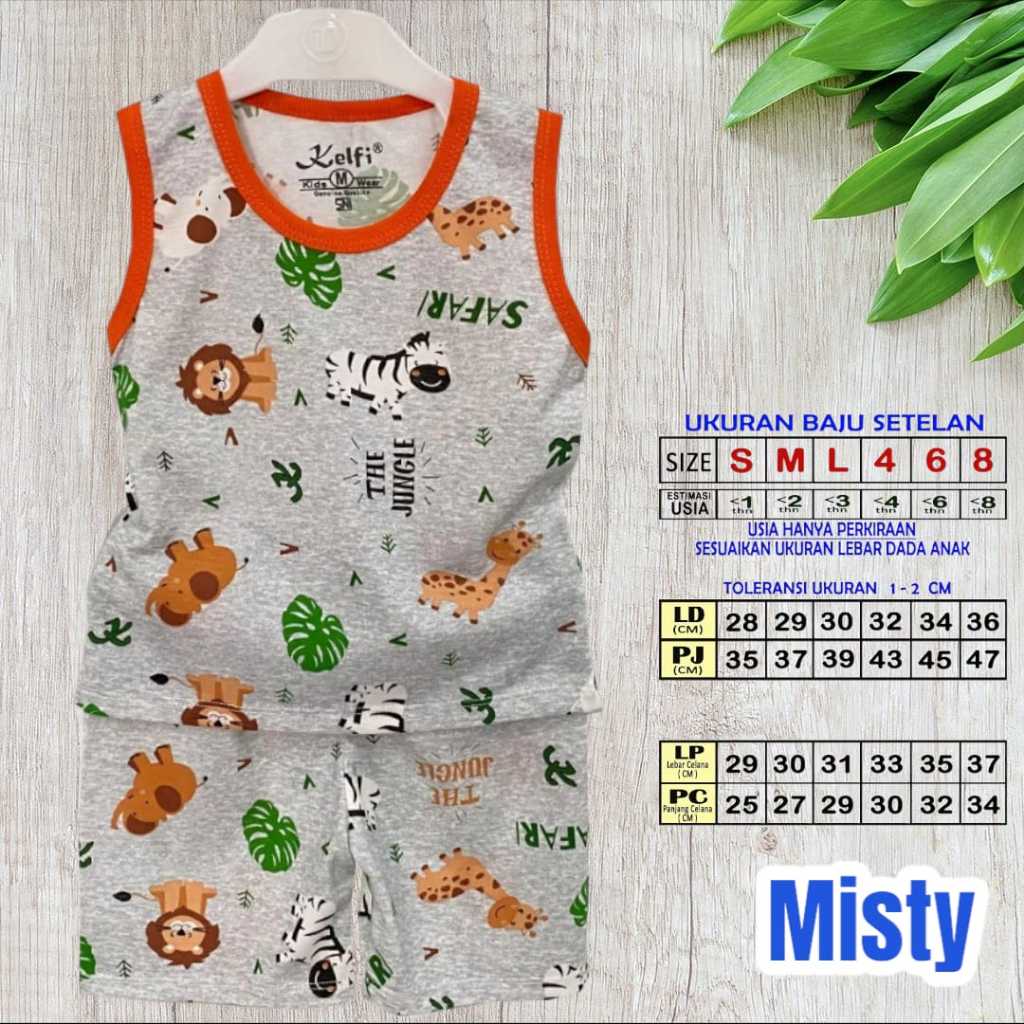 Setelan Singlet Anak Laki - Laki Motif Full Printing Bahan Katun Premium Brand Lokal Kelfi Fashion