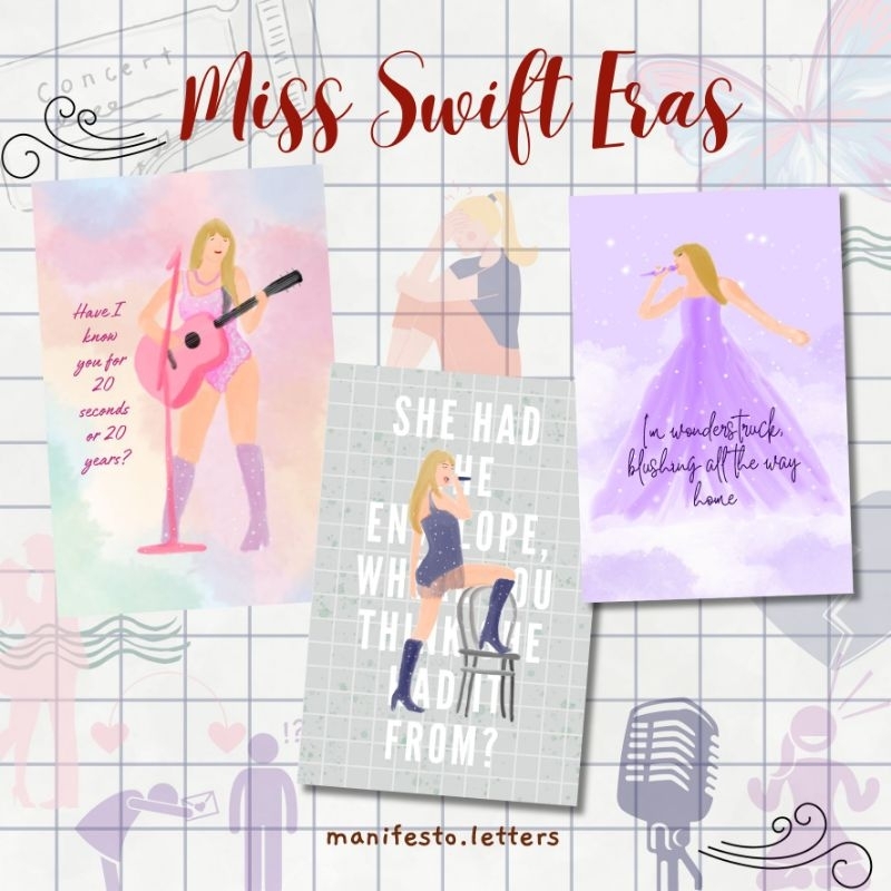 

Postcard Miss Swift The Eras | Kartu Pos Taylor Album Tour | Lover | Midnights | Speak Now