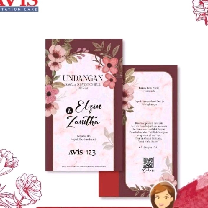 BLANGKO UNDANGAN NIKAH AVIS 123 KEREN JAWA TIMUR | SABINA UNDANGAN