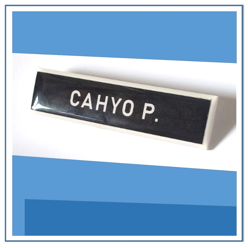 

Pina Nama Dada, Name Tag Siswa/Karyawan, Papan Nama Pegawai