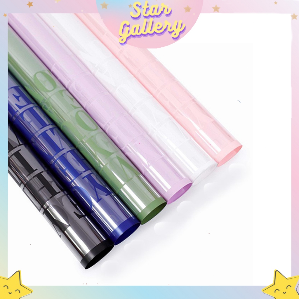 

Kertas Buket Bunga Flower Wrapping Motif Tulisan Transparan Bunga Flower Paper Cellophane KB6124