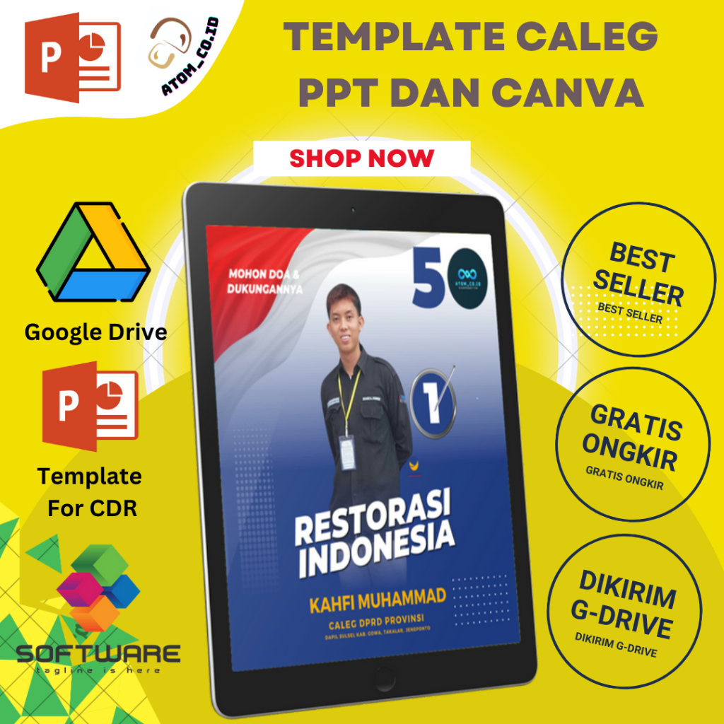 Template Caleg PPT dan Canva