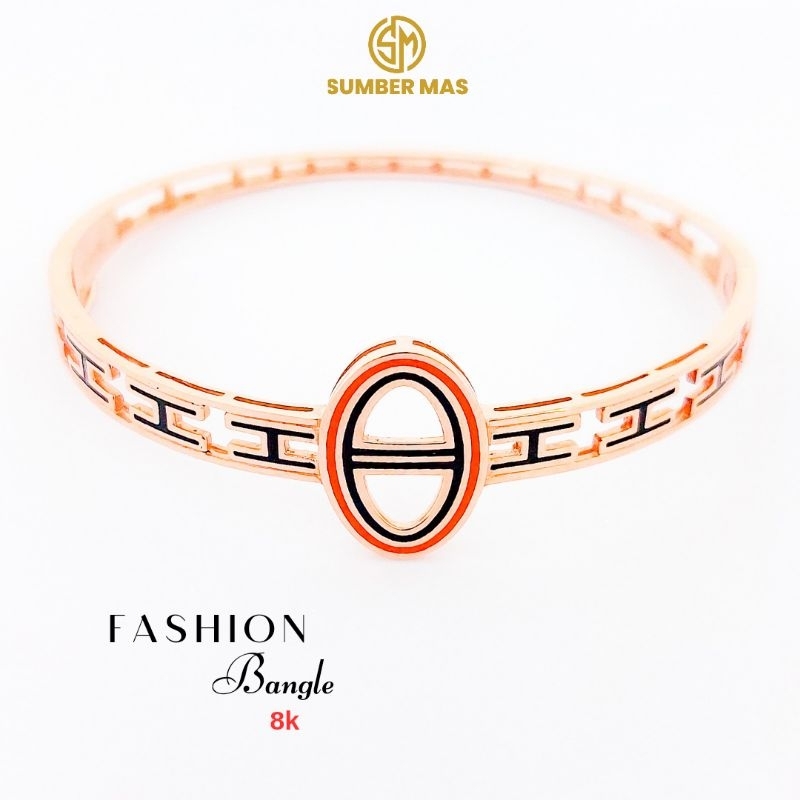 GELANG KOLONG ROSEGOLD EMAS 8K - SUMBER MAS