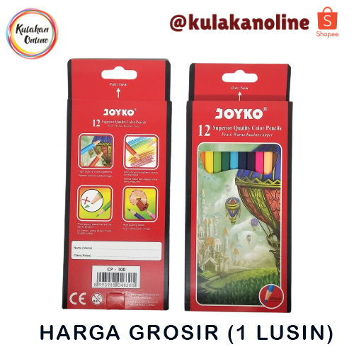 

[GROSIR] Pensil Warna Joyko 12 Warna Panjang CP-100 (1 Lusin)