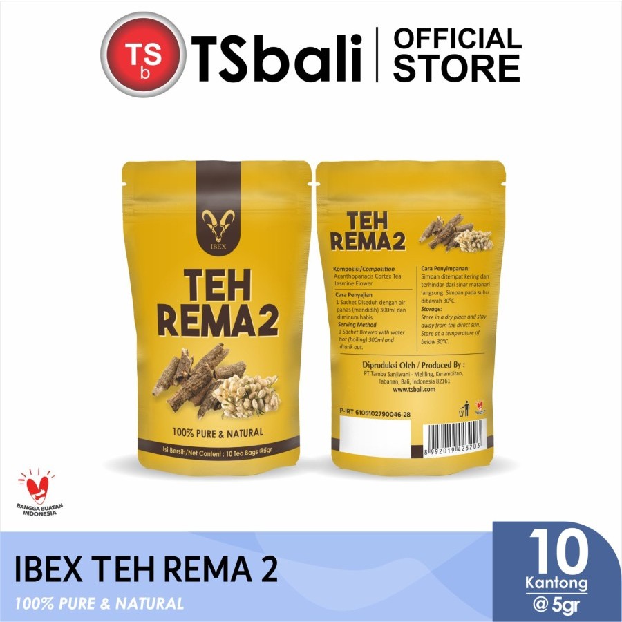

TSb Teh Rema 2 - Teh 100% Alami & Natural isi 10 tea bags @5gr