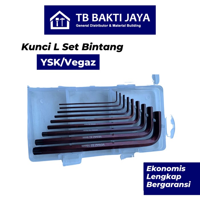 Kunci L Bintang / Kunci L Set Bintang / Kunci L Star Panjang