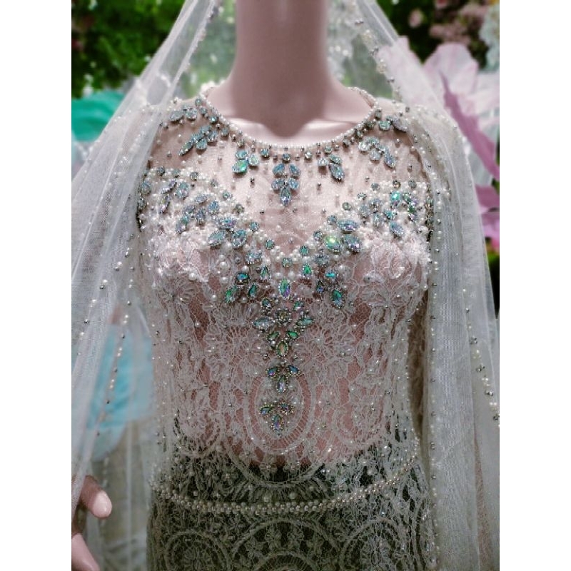 Baju Pengantin Premium Full Payet/Kebaya Pengantin/Jumbo LD 120CM