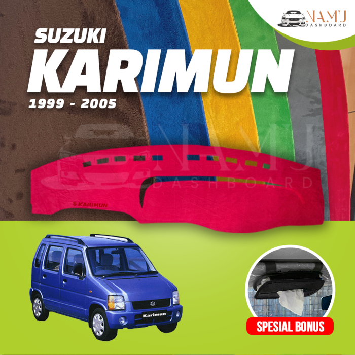 ALAS BULU DASHBOARD MOBIL KARIMUN KOTAK - COVER KARPET PELINDUNG DASBOR SUZUKI 1999 2000 2001-2005