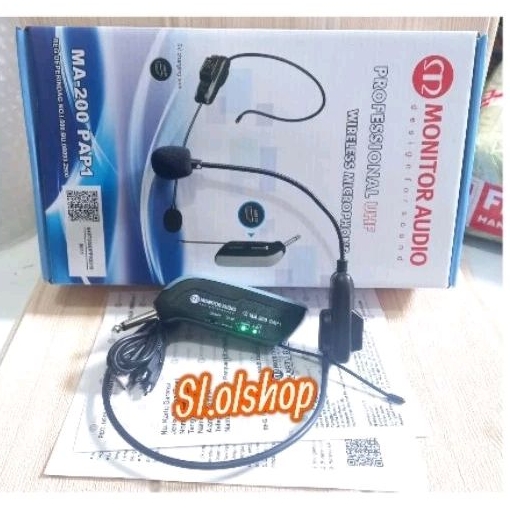 Mic Wireless  Bando/ Headset Monitor Audio MA-200 PAP1 1BH Mic Headset Oke