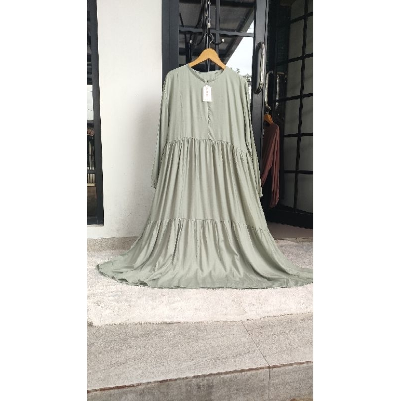 Midi dress polos & motif katun premuumBB 40- 90KG