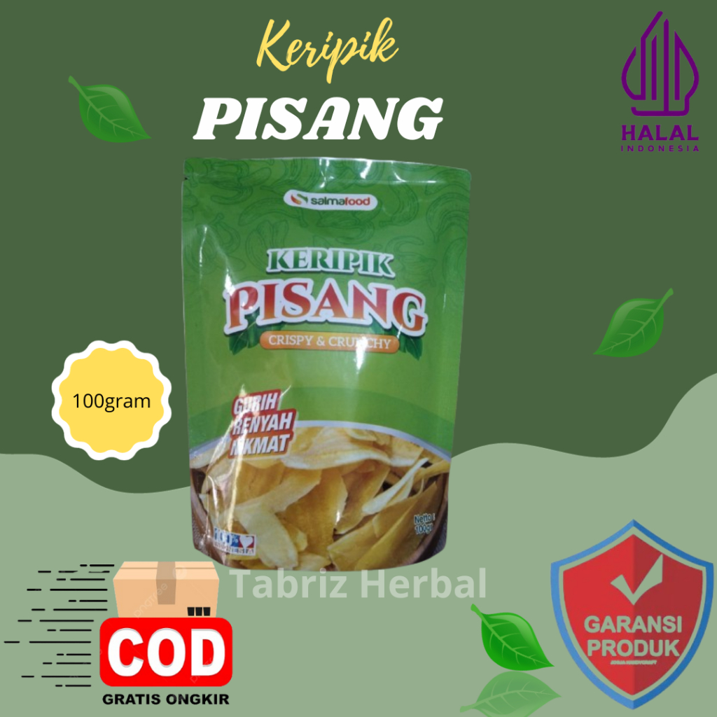 

Keripik Pisang Gurih Renyak & Nikmat Original By SalmaFood 100 Gramr