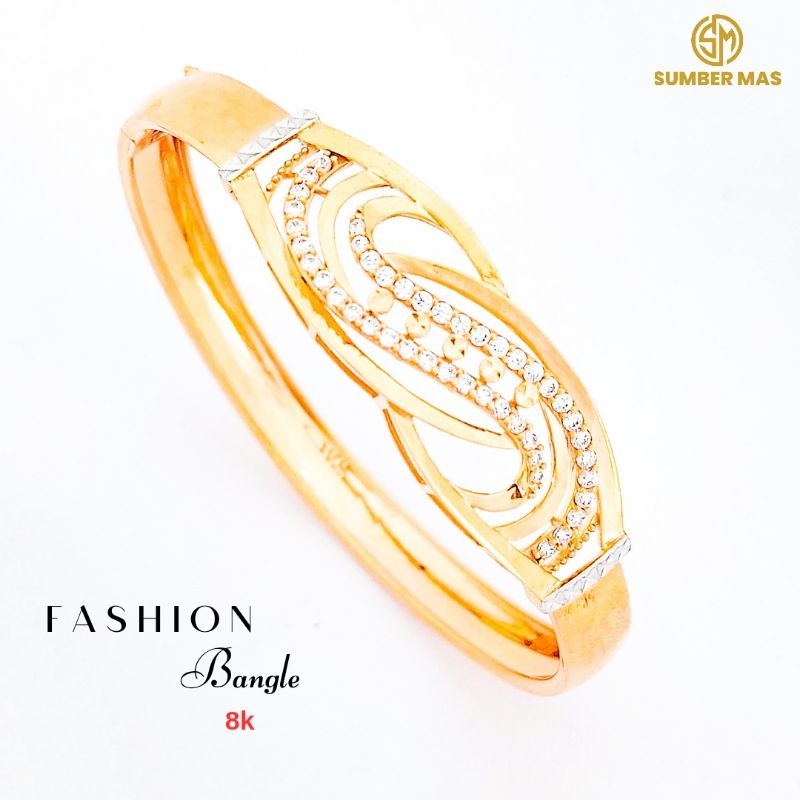 GELANG KOLONG EMAS FASHION 8K - SUMBER MAS