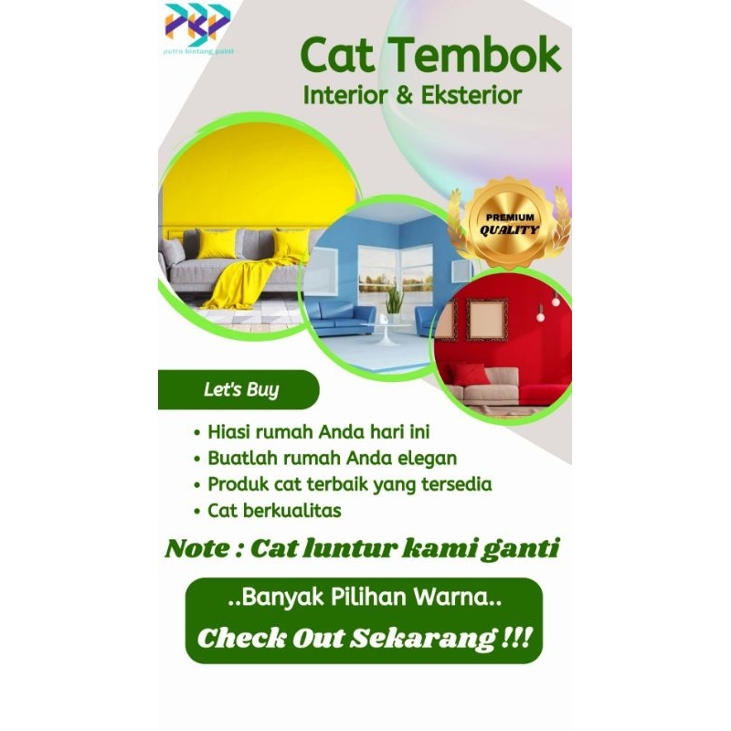 Cat tembok kiloan (Anti luntur, best seller, bagus, murah dan barang Berkualitas Tinggi)
