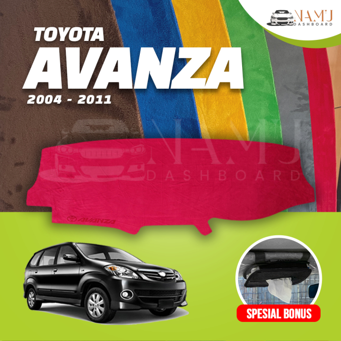 ALAS BULU DASHBOARD MOBIL AVANZA - COVER KARPET PELINDUNG DASBOR TOYOTA 2004 2006 2008 2010 2011