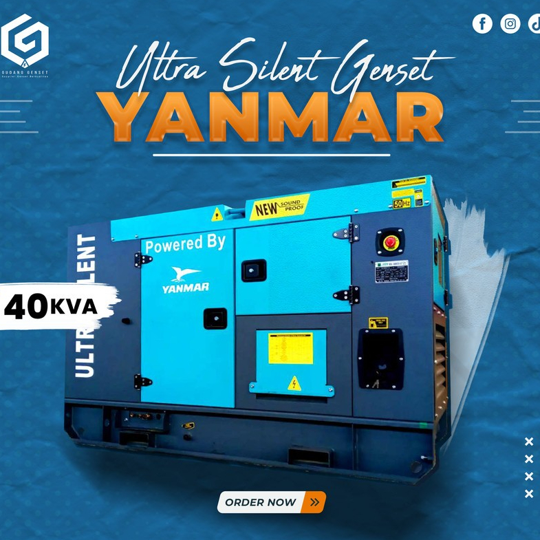Genset Silent | 40 KVA | Genset Diesel Yanmar Ultra Silent