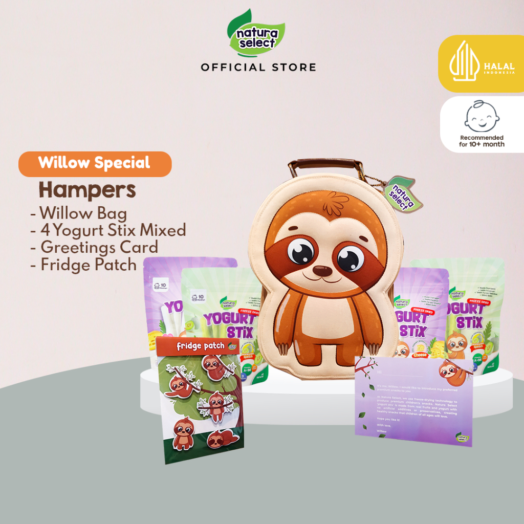 

[Willow Hampers] NATURA SELECT Freeze Dried YOGURT STIX - Snack Anak / Cemilan Sehat / Mpasi Bayi