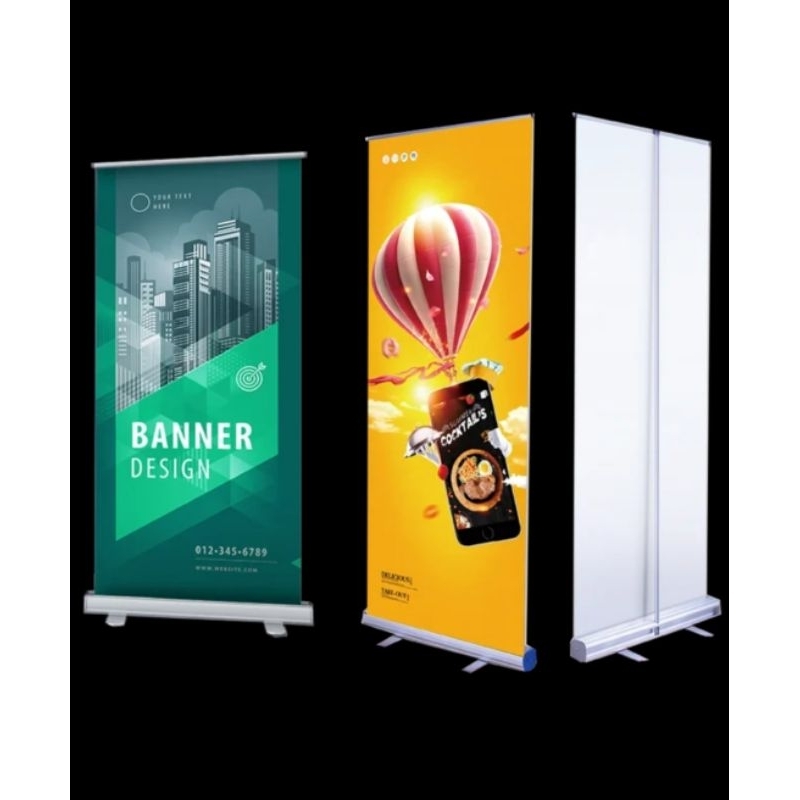 Stand Roll Up Banner Kaki Aluminium 80x200 85x200
