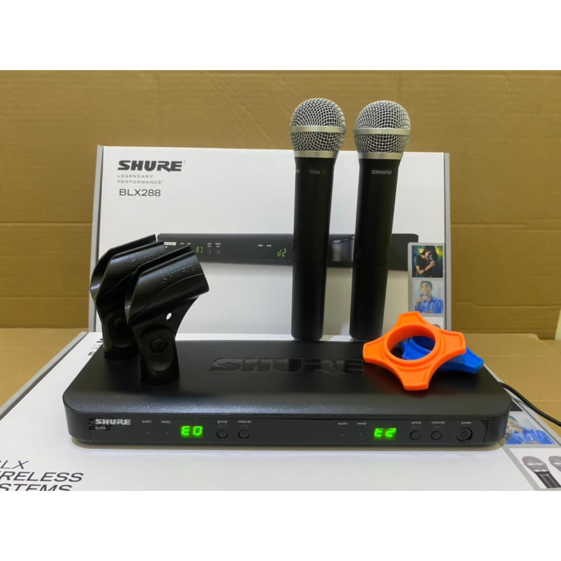 mic wireless shure blx 288 handheld mikrofon shure blx288