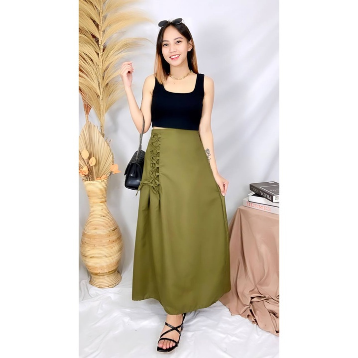 JOLITA OFFICIAL - ROK AESTHETIC SIMPUL / Aleya skirt / Rok Serut Korean Style (BONUS ACCESORIS)