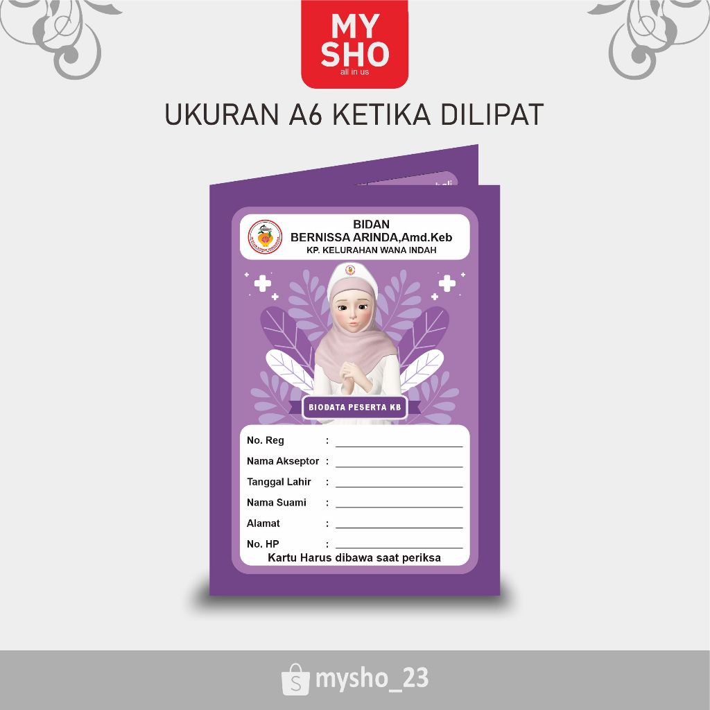 

KARTU AKSEPTOR KB LUCU BIDAN / PERAWAT HIJAB