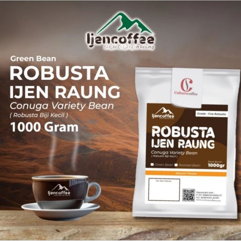 

Kopi Robusta Ijen Raung Conuga 1kg Greenbean