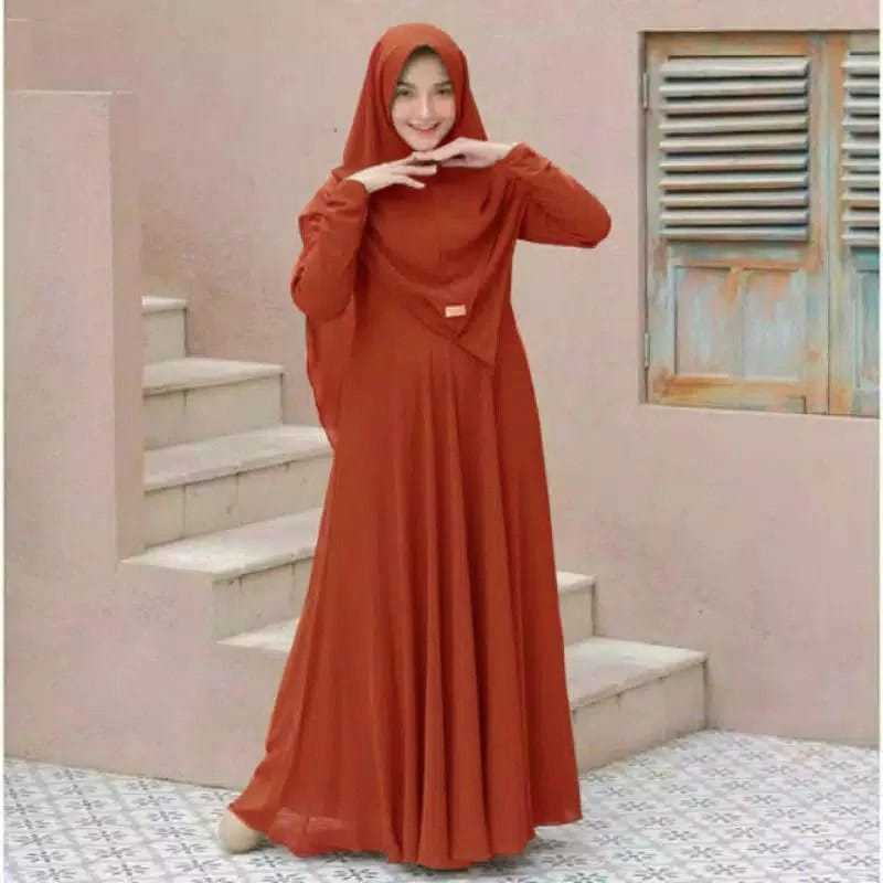 Salsabila_cloting Pakaian Islami Mayra Syari Terbaru Set Hijab Doa Jilbab Dubai Saudi Jubah Hitam Turki Kesopanan Gaun Wanita Berkerudung Smocking Muslim Abaya Gamis Jumbo Pengajian / Dress Wanita Plus Kerudung / Baju Busui Friendly