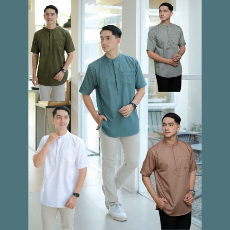 Baju Koko Kurta Model Terbaru Motif polos