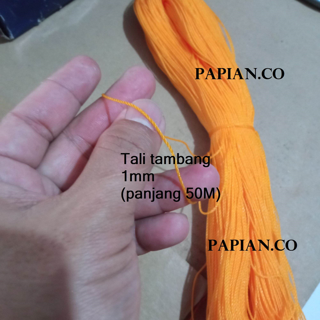 

Tali Tambang 1 mm Serbaguna ±160meter / Tali Layangan 1mm / Tali Pertanian 1mm / Tali PE 1mm / Tali Perkebunan 1mm / Tali Kerajinan