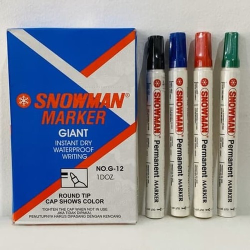 

Spidol SNOWMAN G-12 Black Permanent marker hitam