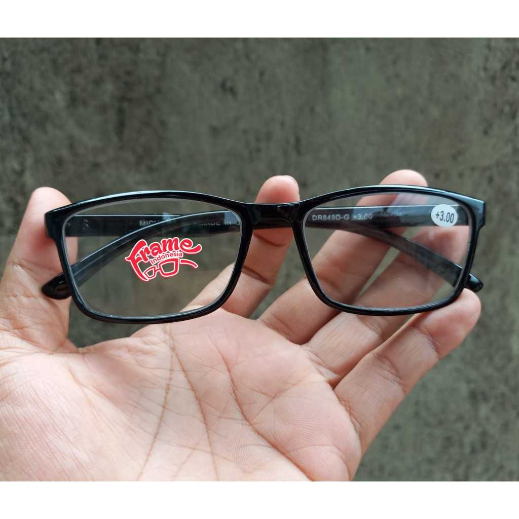 Cod Kacamata baca lensa kaca asli plus ori +1.00 sd +3.00 kaca mata rabun dekat pria wanita