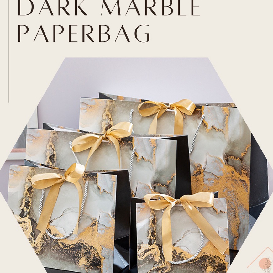 

Eksklusif Kesempatan terbatas RUMAH KRAVE Dark Marble Paperbag Hitam Marmer Elegan Tas Kado Hadiah