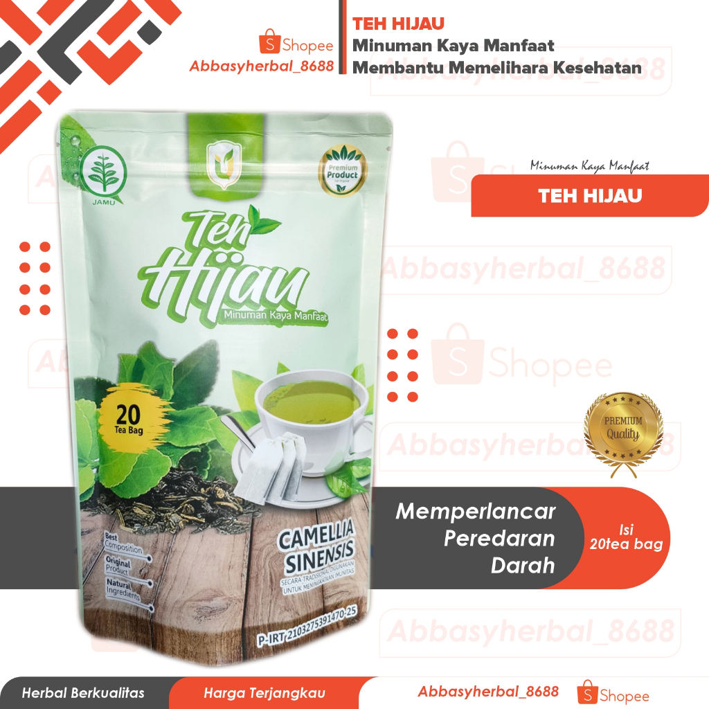 

Aabbasy Herbal_Teh Hijau Usybah | Hijau | Teh | Tradisional | Original Product Usybah 20 Tea Bag