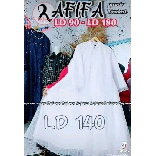 AFIFA gown  GAMIS  PESTA PENGANTIN BRUKAT SUPER JUMBO by RAYHANUN LD 90- LD 120 130 140 150 160 170 