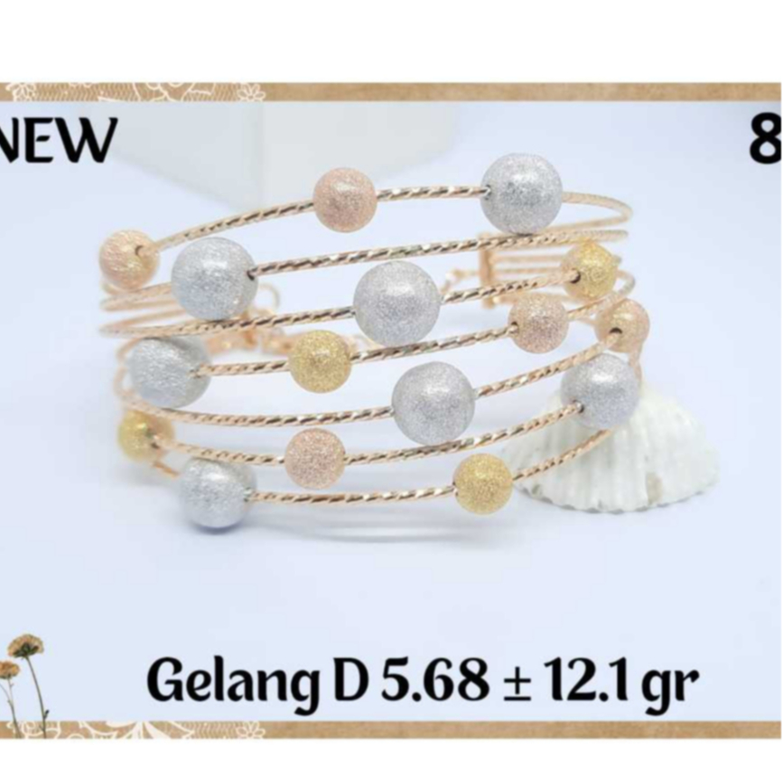 LMV Gelang Tangan Bola Tinju Emas Bangle 8k 375